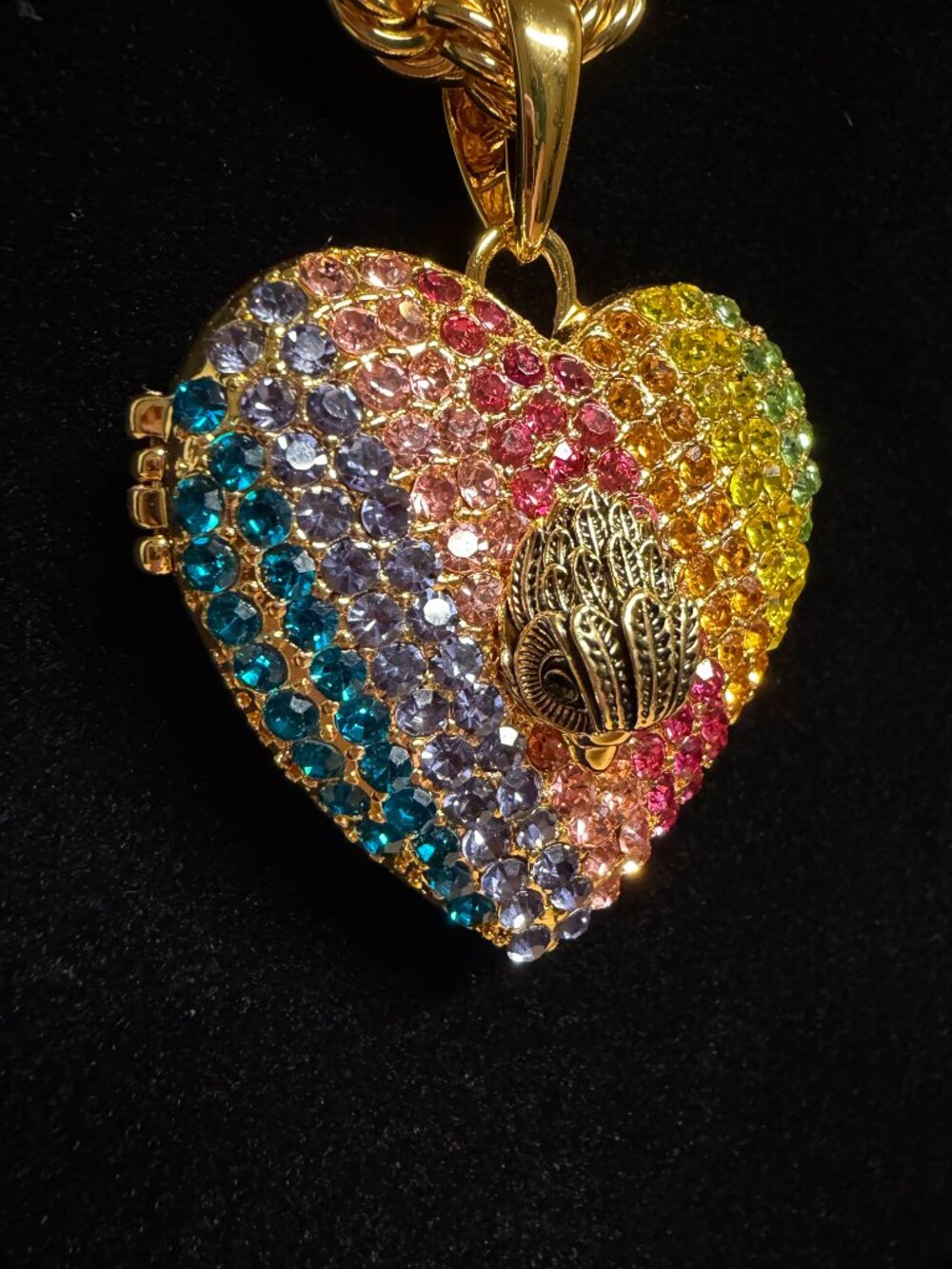 XL Heart Locket Necklace by Kurt Geiger London NWT - Picture 7 of 8